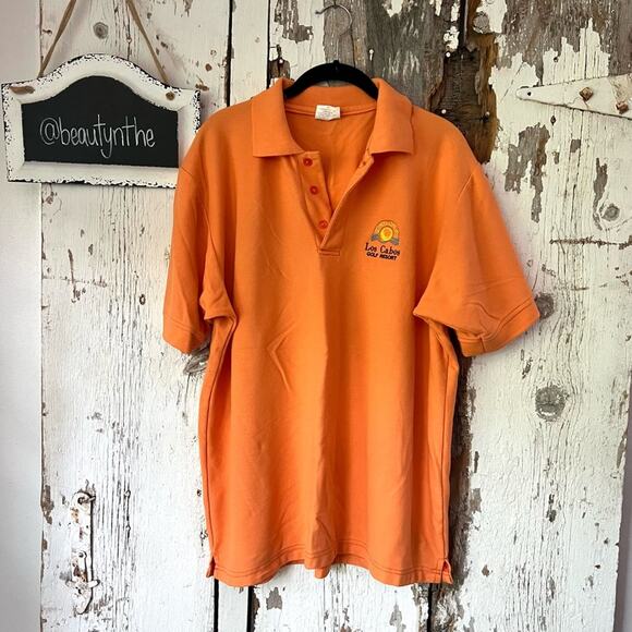 Los Cabos Golf Resort Polo Orange Mexico XL - Picture 1 of 5